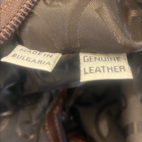 Luxe Leather Chocolate Brown Francesco Biasia Double Strap Tote Shoulder Bag - Picture 13 of 13